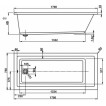 Ванна акриловая Vagnerplast Cavallo 170X75X45