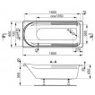 Ванна акриловая Vagnerplast Hera 180X80X43