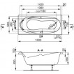 Ванна акриловая Vagnerplast Kleopatra 160X70X39