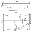 Ванна акриловая Vagnerplast Veronella Offset 160X105X45