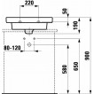 Раковина-чаша  Laufen MIMO 550 x 440 x 140 mm цвет бело-розовый 1055.6.045