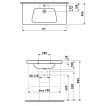 Раковина-столешница Laufen Moderna plus 800х485х170 1354.2