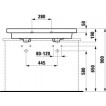 Раковина двойная Laufen MIMO шлифованная нижняя поверхность белая 1000x440 1855.7