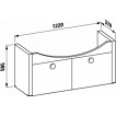 Шкафчик под раковину Laufen LB3 цвет белый, 370 x 1220 x 585 mm 3613.1.560