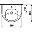 Умывальник Laufen Living 550х480 мм. 1043.1