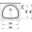 Умывальник Laufen Bijoy встроенный 555х48 1124.5