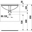 Умывальник Laufen Bijoy встроенный 555х48 1124.5