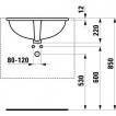 Умывальник Laufen Lipsy встраиваемый 565х415 мм, 1129.1