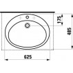 Умывальник Laufen Indova встраиваемый 620х480мм 1139.3