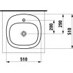 Умывальник Laufen Palomba встраиваемый сверху 1280.2