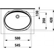 Умывальник Laufen SAVOY встроенный 545х42 1319.2