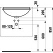 Умывальник Laufen SAVOY встроенный 545х42 1319.2