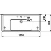 Умывальник Laufen PRO 105х48см  с тремя отверстиями 1395.8.108