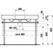 Умывальник Laufen PRO 105х48см  с тремя отверстиями 1395.8.108