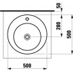 Умывальник Laufen ALESSI встраиваемый  монтаж  сверху 500 1397.1