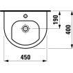 Умывальник Laufen Living 450х400 мм. 1543.1