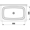 Умывальник Laufen Palomba 85х50 встроенная сверху 1580.2