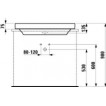 Умывальник Laufen Palomba 85х50 встроенная сверху 1580.2