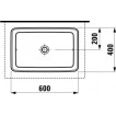 Раковина-чаша, без отверстия Laufen PRO  600х400 1695.2