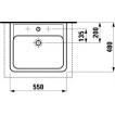 Умывальник чаша  Laufen PRO 550х480 мм 1795.1