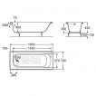 Ванна чугунная Roca Continental 160 x 70 Континенталь 160x70