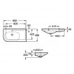 Умывальник Roca Nexo 90x49 см ассиметричный правый A327648000